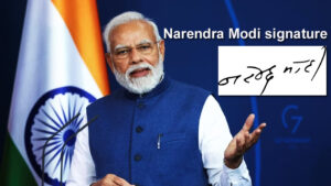 Narendra Modi signature