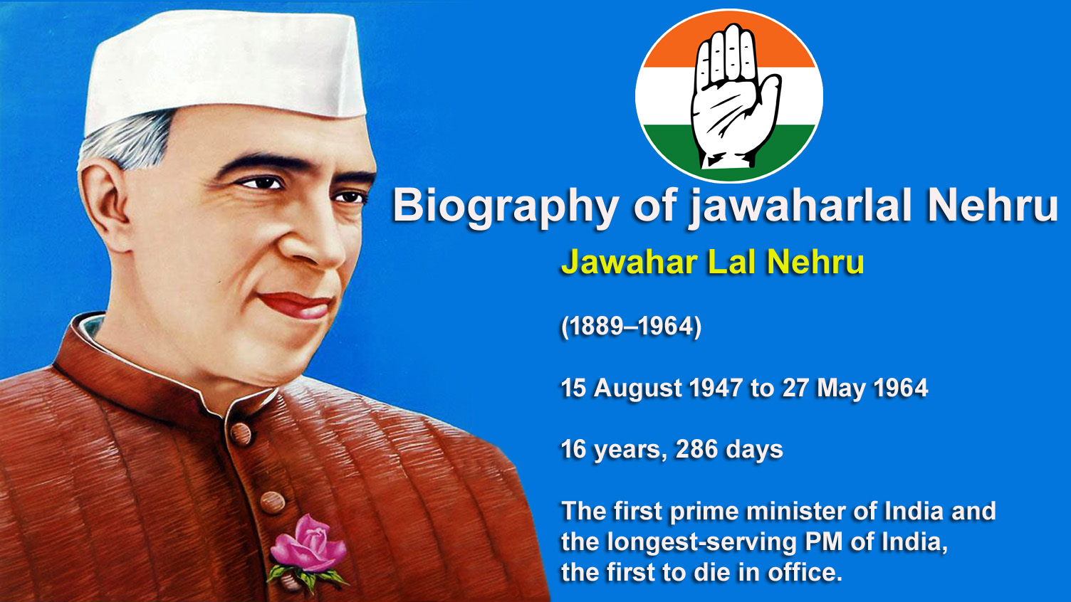 Biography of jawaharlal nehru in english